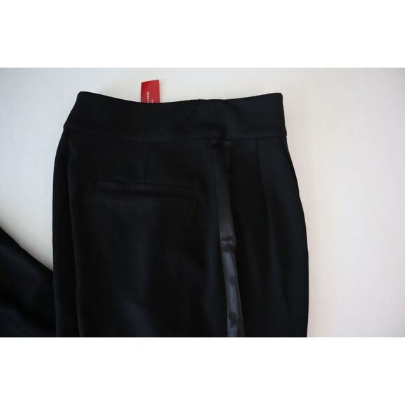 CARBON38 YD832 Women's Sz XS Black Satin Side Stripe Straight Leg Tuxedo Pants - Picture 11 of 13